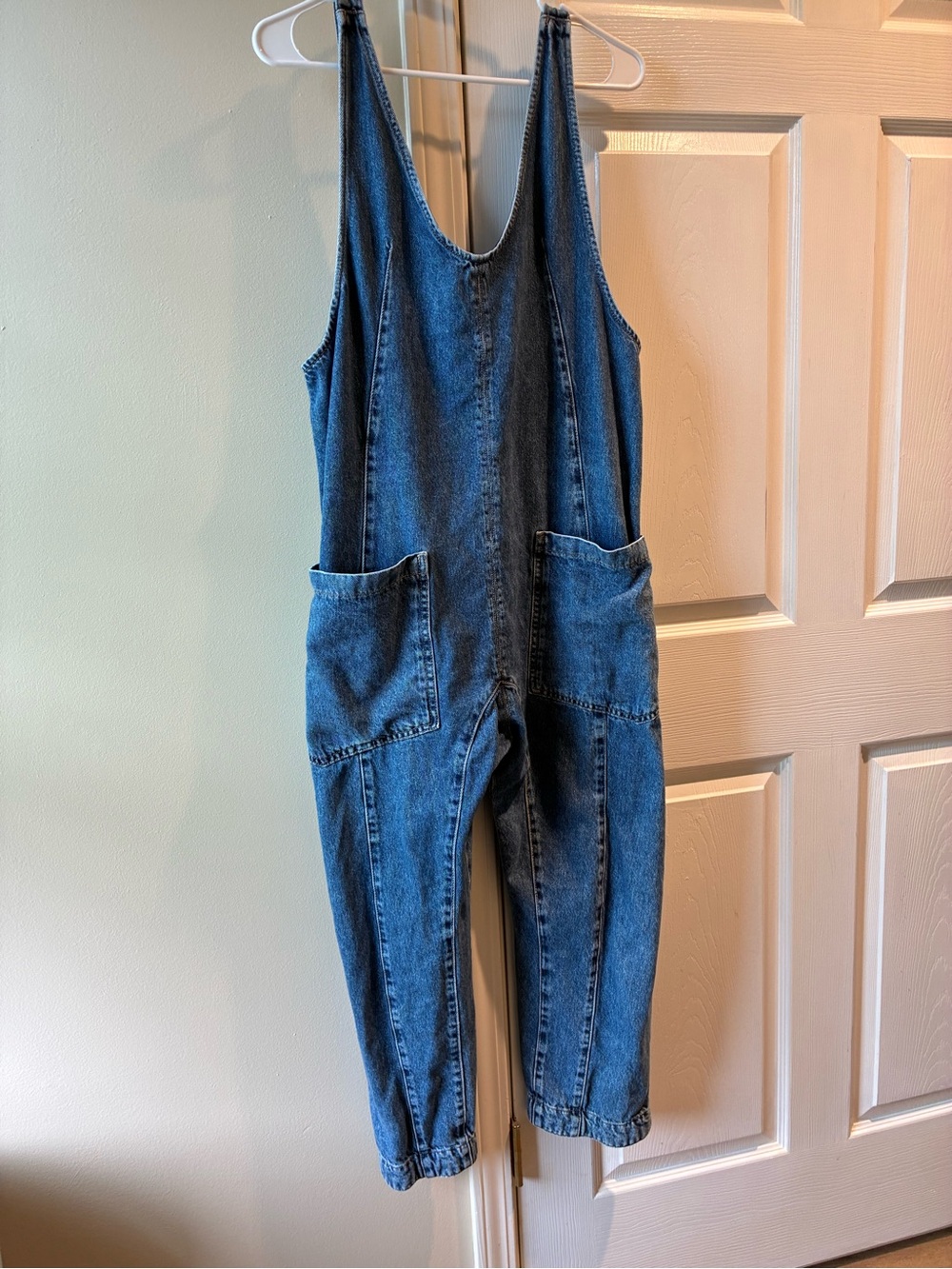 We The Free Indigo Denim Utility Jumpsuit